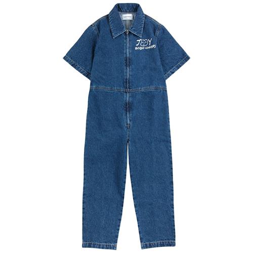 Bobo Choses Smiling Overall I Denim Blue 6-7 Y  Blå  6-7 år  Piger