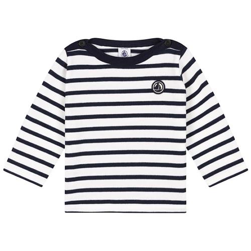 Petit Bateau Stribet Trøje Navyblå 3 Months  Creme  3 måneder  Drenge