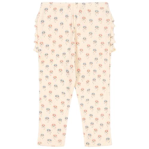 Konges Sløjd GOTS Sui Frill Leggings Pipa Petite 9 months  Creme  9 måneder  Piger