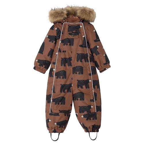 Kuling Val D'Isere Mønstret Flyverdragt Black Bear 74 cm  Brun  74 cm  Drenge, Piger