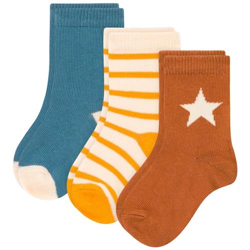 Petit Bateau 3-pak Strømper Multifarvede 19-22 EU  Brun  19-22 EU  Drenge, Piger