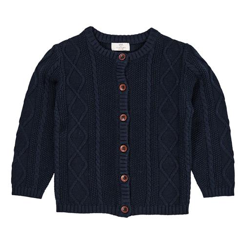 Copenhagen Colors Strikket cardigan Navy 56 cm  Marineblå  56 cm  Drenge, Piger