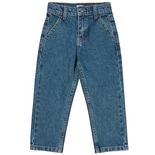 Copenhagen Colors Økologiske bomuldsjeans Indigo Blue Washed 104cm  Blå  104 cm  Drenge, Piger