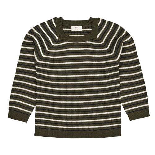Copenhagen Colors Merino Classic Rib Blouse  Forest Green Combi 80 cm  Grøn  80 cm  Drenge, Piger