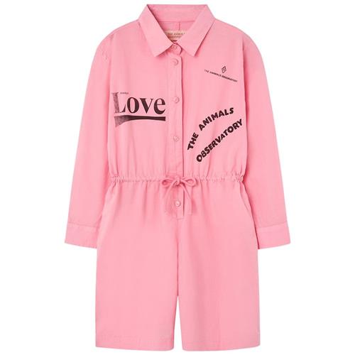 The Animals Observatory Squirrel Kid Short Jumpsuit Pink 8 Y  Lyserød  8 år  Drenge, Piger