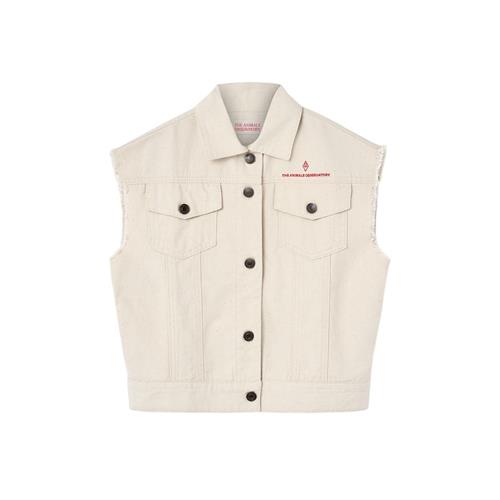 The Animals Observatory Hog Kid Vest Raw White 10 Y  Hvid  10 år  Drenge, Piger
