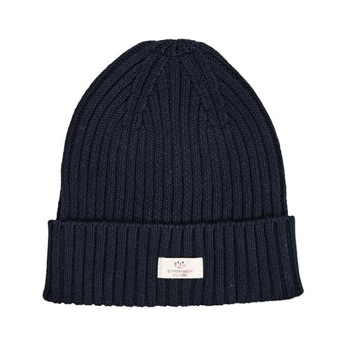 Copenhagen Colors Cotton Knitted Classic Beanie  Navy Navy 44/46 cm  Marineblå  44/46 cm  Drenge, Piger