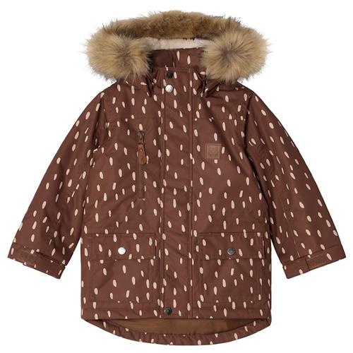 Kuling Val Thorens Prikket Parka Brun 86 cm  Brun  86 cm  Drenge, Piger