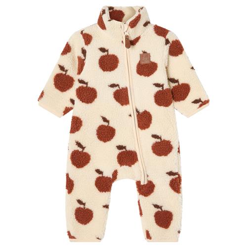 Kuling Austin Pile Fleece-overtræksdragt Apples  98 cm  Hvid  98 cm  Drenge, Piger