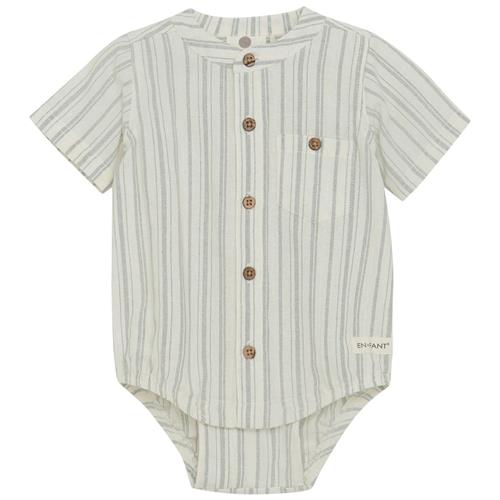 EnFant GOTS Kortærmet Body Skjorte Eggnog 92 cm  Creme  92 cm  Drenge