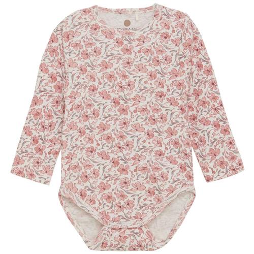 EnFant GOTS Ribbet Baby Body Aop Eggnog 74 cm  Lyserød  74 cm  Piger