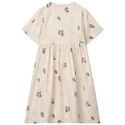 Liewood Cleo Kortærmet Kjole Peach Sea Shell 98 cm  Creme  98 cm  Piger