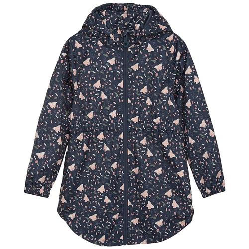 Minymo Blomstret Softshell Jakke Blue Nights 92 cm Softshell Blå  92 cm  Piger