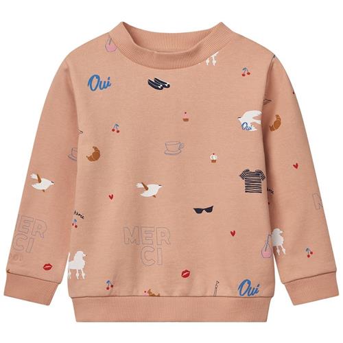 Liewood GOTS Thora Sweatshirt Paris Pale Tuscany 110 cm  Orange.  110 cm  Drenge, Piger