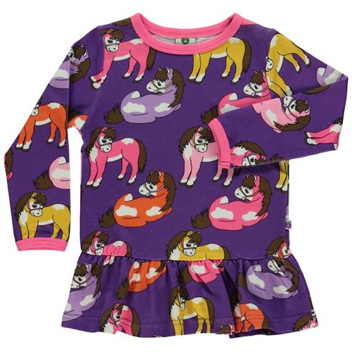 Småfolk Sweatshirt Med Hester Purple Heart 7-8 Y  Lilla  7-8 år  Piger