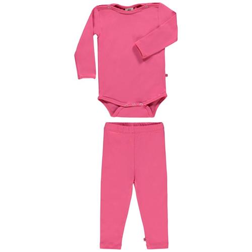 Småfolk Set Body Med Leggings Pink 56 cm  Lyserød  56 cm  Piger