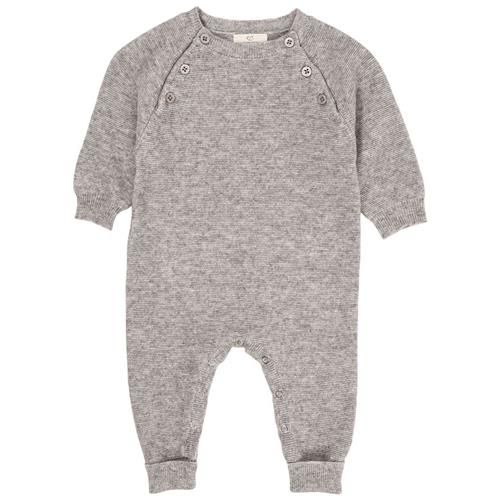 Copenhagen Colors Cashmere Wool Baby Body Grey Mel 80 cm Uld Grå  80 cm  Drenge, Piger