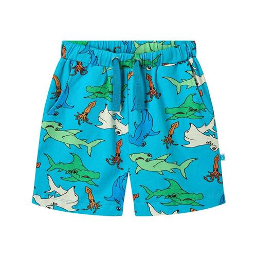 Småfolk Hammerhead Sharks Shorts Blue Atoll 1-2 Y  Blå  1-2 år  Drenge