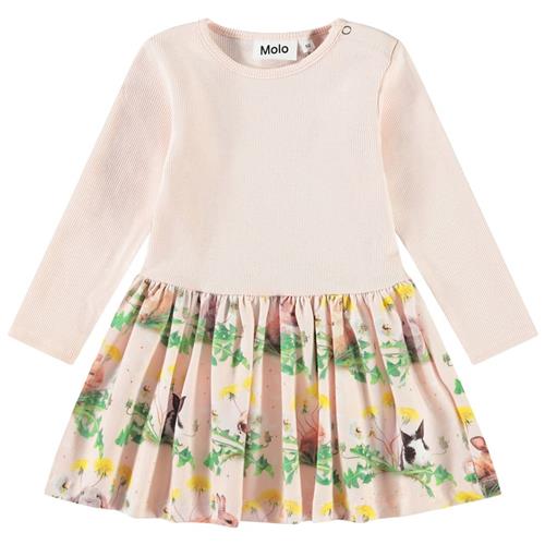 Molo Carel Long-Sleeved Dress Bunnies United 62 cm  Lyserød  62 cm  Piger