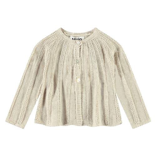 Molo Grit Cardigan Sand Melange 74 cm  Beige  74 cm  Piger