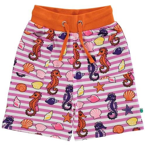 Småfolk Mønstret Sweatshorts Med Søhester Spring Pink 2-3 Y  Lilla  2-3 år  Drenge, Piger