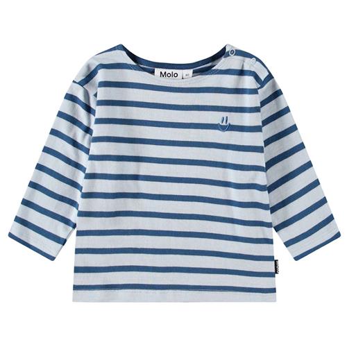 Molo Edarko Long-Sleeved T-Shirt Lagoa Stripe 62 cm  Blå  62 cm  Drenge, Piger