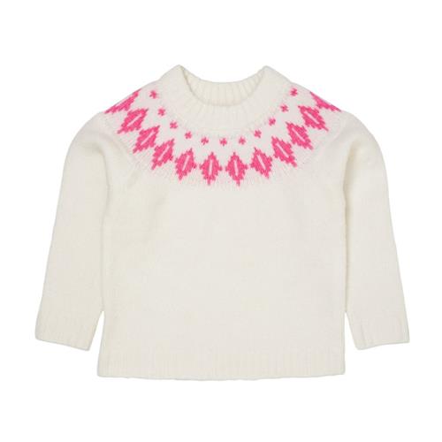 Copenhagen Colors Sweater i Cream med Bubblegum-stribemønster 92 cm  Creme  92 cm  Drenge, Piger