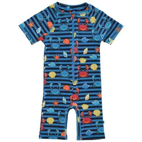 Småfolk Mønstret UV-dragt Med Krabber Brilliant Blue 68 cm  Blå  68 cm  Drenge, Piger