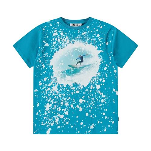 Molo Riley Short Sleeve T-Shirt Blue Surf 110 cm  Blå  110 cm  Drenge