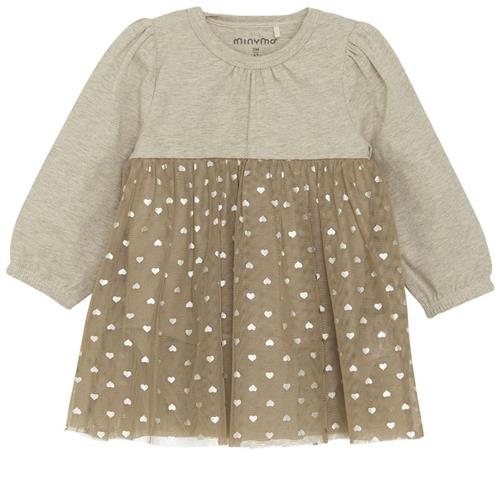 Minymo Tylkjole Beige Melange 86 cm  Beige  86 cm  Piger