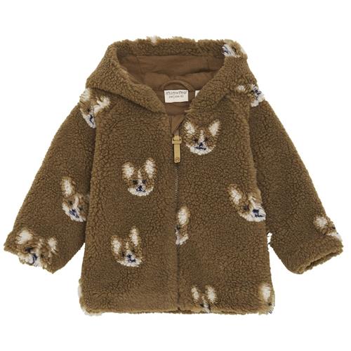 Minymo Teddy Jakke Sepia 56 cm  Brun  56 cm  Drenge, Piger