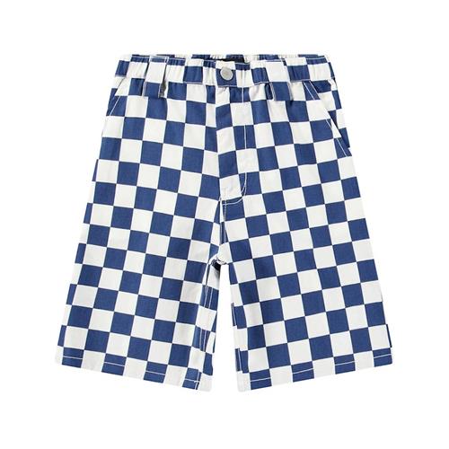 Molo Aubery Shorts Best Blue Check 128 cm  Blå  128 cm  Drenge