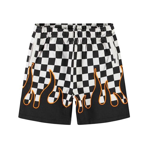 Molo Amil Soft Pants Check On Fire 98 cm  Sort  98 cm  Drenge