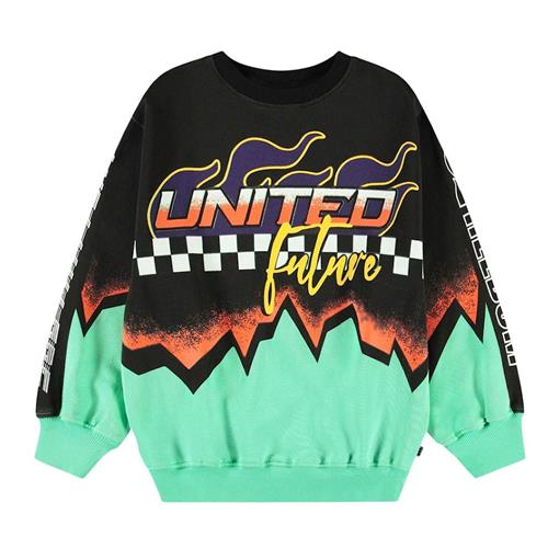 Molo Monti Sweatshirt Future United 116 cm  Sort  116 cm  Drenge
