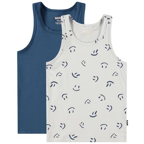 Molo Jayden 2-Pack Tank Top Best Sky 110/116 cm  Marineblå  110/116 cm  Drenge