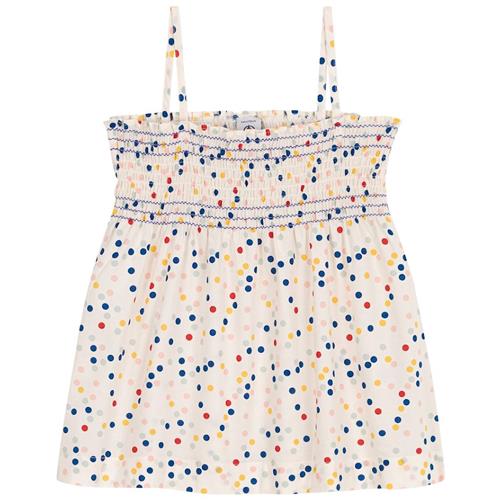 Petit Bateau Polkaprikmønstret Tanktop Cremefarvet 6 Y  Hvid  6 år  Piger