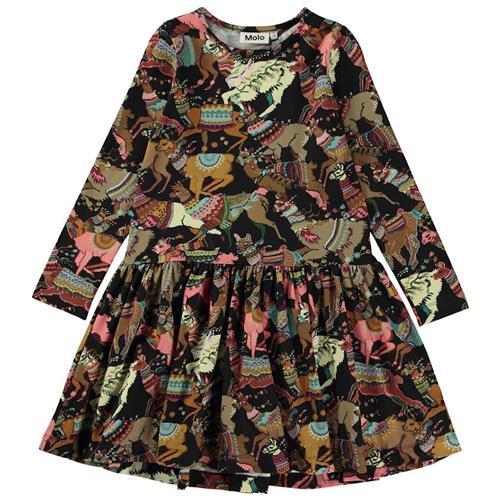 Molo GOTS Creola Kjole Lhama Joy Jersey 98/104 cm  Brun  98/104 cm  Piger