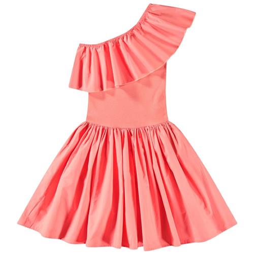 Molo Chloey Short Sleeve Dress Warm Coral 92/98 cm  Lyserød  92/98 cm  Piger