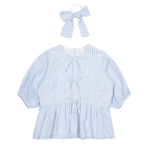 The New Nalani Til Toppen White Swan Striped White Swan Striped 3-4 Y  Blå  3-4 år  Piger