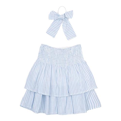 The New Nalani Nederdel White Swan Striped White Swan Striped 5-6 Y  Blå  5-6 år  Piger
