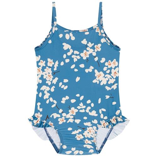 Petit Bateau Blomstret Badedragt Blå 24 Months  Blå  24 måneder  Piger