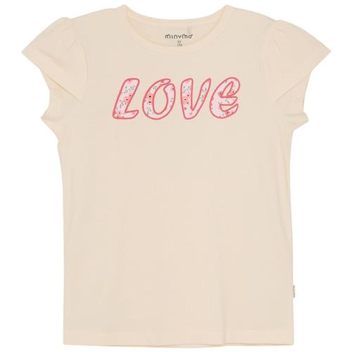 Minymo GOTS T-shirt White Swan 98 cm  Hvid  98 cm  Piger