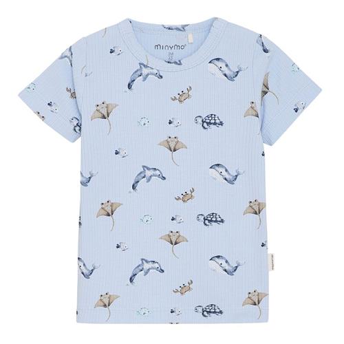Minymo T-shirt Aop Skyway 74 cm  Blå  74 cm  Drenge