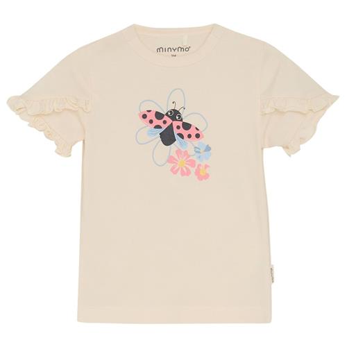 Minymo GOTS T-shirt White Swan 50 cm  Hvid  50 cm  Drenge, Piger