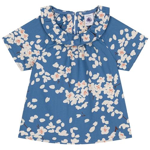 Petit Bateau Blomstret Bluse Til Baby Blå 12 Months  Blå  12 måneder  Piger