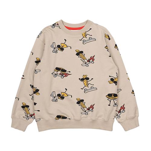 The New GOTS Narfa Sweatshirt Feather Gray Feather Gray 9-10 Y  Grå  9-10 år  Drenge