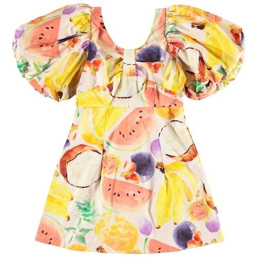 Molo Cissy Short-Sleeved Dress Fruit Salad 110/116 cm  Beige  110/116 cm  Piger