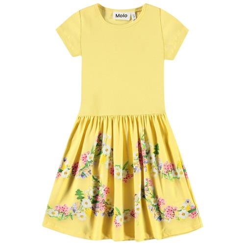 Molo Cissa Short-Sleeved Dress Garlands 146/152 cm  Gul  146/152 cm  Piger