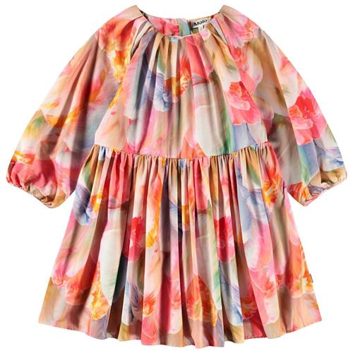 Molo Ciera Long-Sleeved Dress Be A Tulip 110/116 cm  Lyserød  110/116 cm  Piger