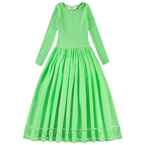Molo Cibelle Long-Sleeved Dress Green Vibes 98/104 cm  Grøn  98/104 cm  Piger